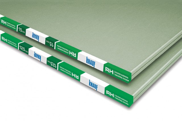 Plancha yeso RH 12.5mm.